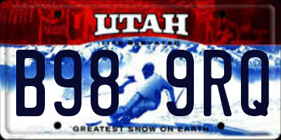 UT license plate B989RQ