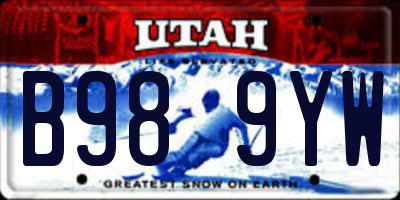 UT license plate B989YW
