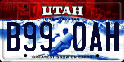 UT license plate B990AH