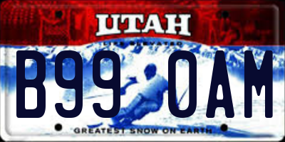 UT license plate B990AM