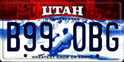 UT license plate B990BG