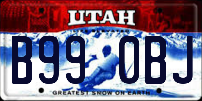 UT license plate B990BJ