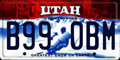 UT license plate B990BM