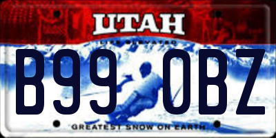 UT license plate B990BZ