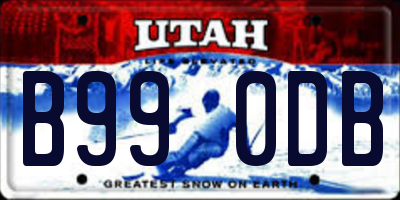 UT license plate B990DB