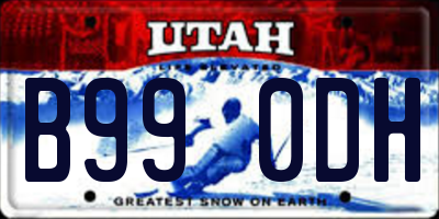 UT license plate B990DH