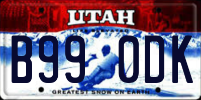 UT license plate B990DK