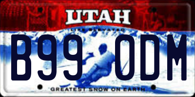 UT license plate B990DM