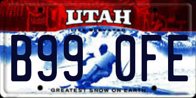 UT license plate B990FE