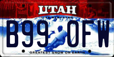 UT license plate B990FW