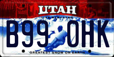 UT license plate B990HK