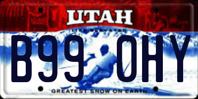 UT license plate B990HY
