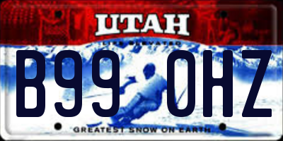 UT license plate B990HZ