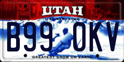UT license plate B990KV
