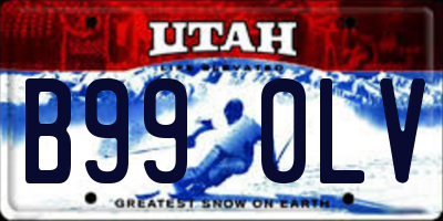 UT license plate B990LV