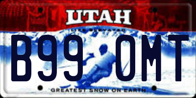 UT license plate B990MT