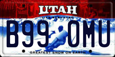 UT license plate B990MU