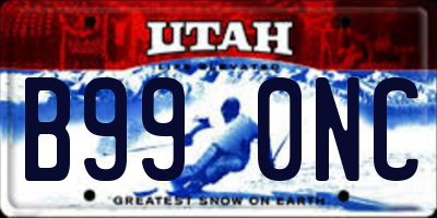 UT license plate B990NC