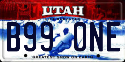 UT license plate B990NE