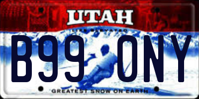 UT license plate B990NY
