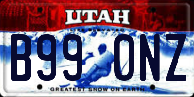 UT license plate B990NZ