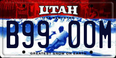 UT license plate B990OM