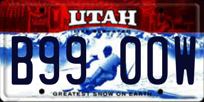 UT license plate B990OW