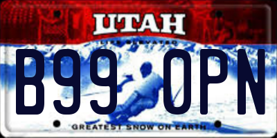 UT license plate B990PN