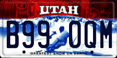 UT license plate B990QM