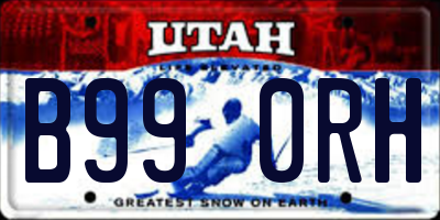 UT license plate B990RH