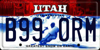 UT license plate B990RM
