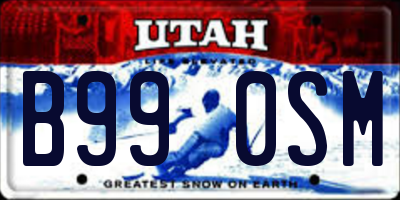 UT license plate B990SM