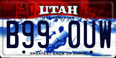 UT license plate B990UW