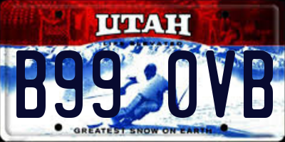 UT license plate B990VB
