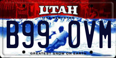 UT license plate B990VM