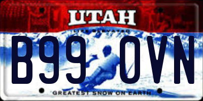 UT license plate B990VN