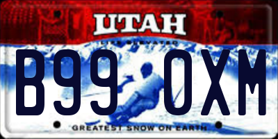 UT license plate B990XM
