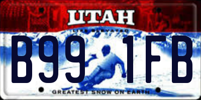 UT license plate B991FB