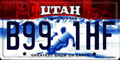 UT license plate B991HF
