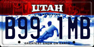 UT license plate B991MB