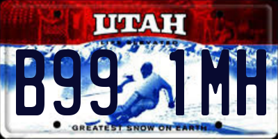 UT license plate B991MH