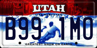 UT license plate B991MO