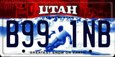 UT license plate B991NB