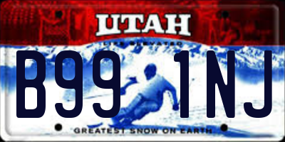 UT license plate B991NJ