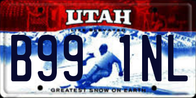 UT license plate B991NL