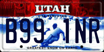 UT license plate B991NR
