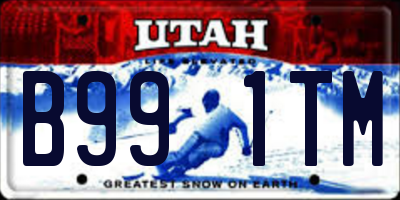 UT license plate B991TM