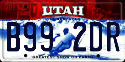 UT license plate B992DR