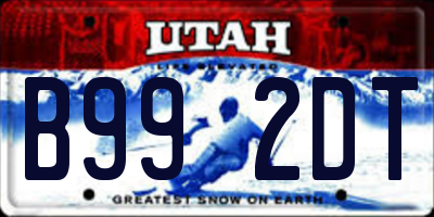 UT license plate B992DT