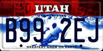 UT license plate B992EJ